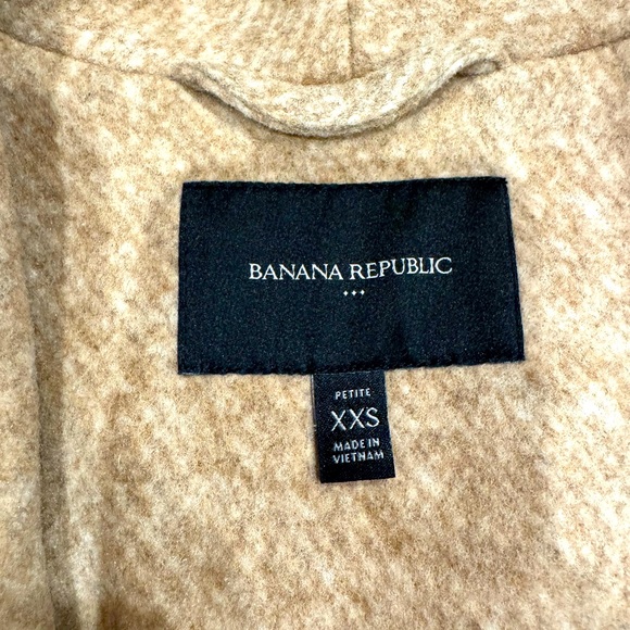 Banana Republic Shawl Collar Coat in Oatmeal Heather XXS Petite. - Picture 5 of 11